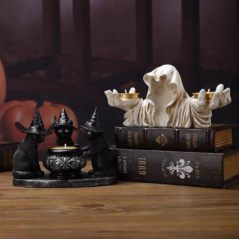 Halloween New Witch Cat Mysterious - Spooky Scented Candle Holder