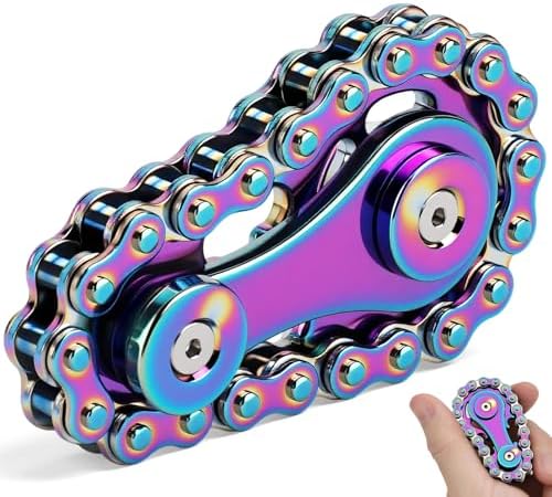 Metal Bike Chain Fidget Spinners Toys for Adults & Teens & Kids Stress Relief Sensory Items for Autism ADHD Anxiety